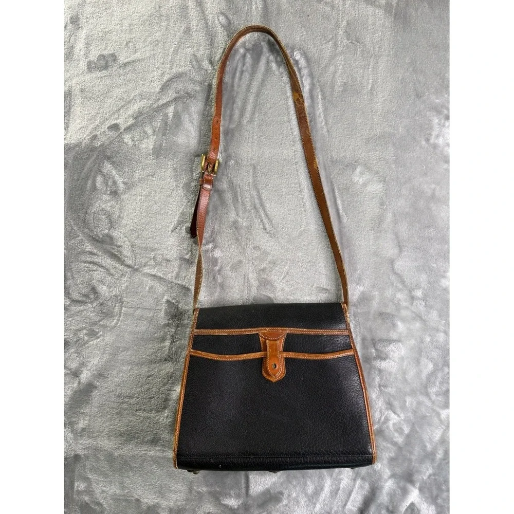 Dooney & Bourke All Weather Leather Flap Bag Women's Crossbody Medium Black